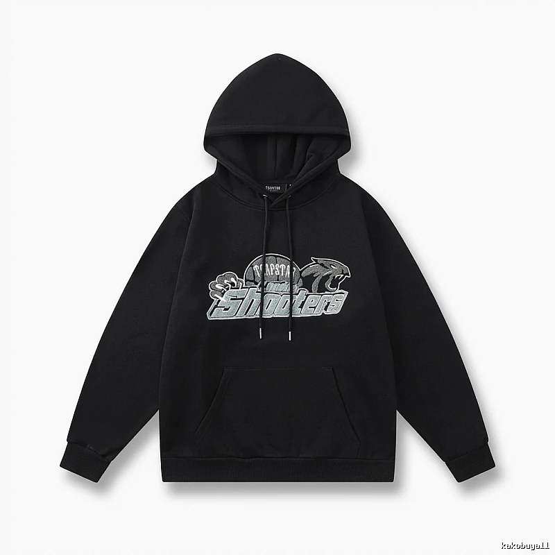 Trapstar - printed trendy and cool black hoodie