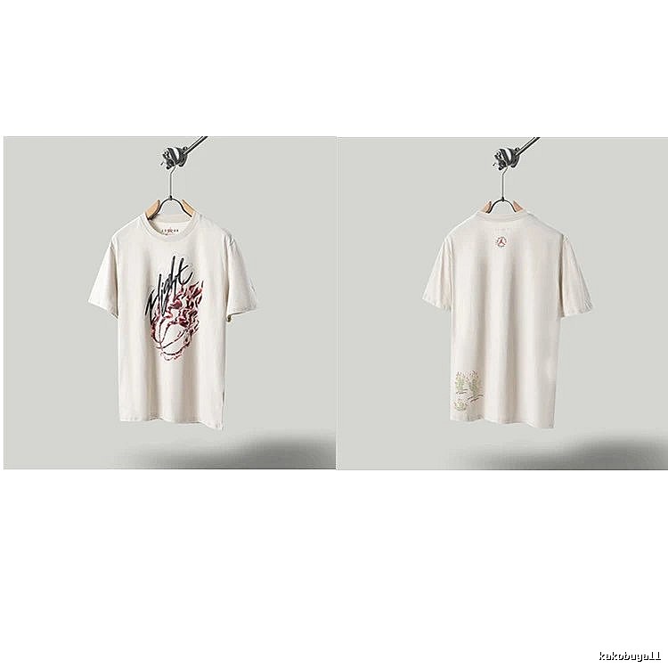 Travis Scott Cactus Co-branded Street-style Off-white T-shirt