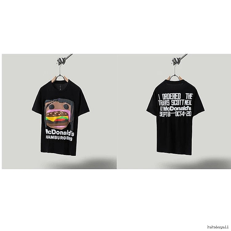 Travis Scott x McDonald's Co-branded Printed Black T-Shirt