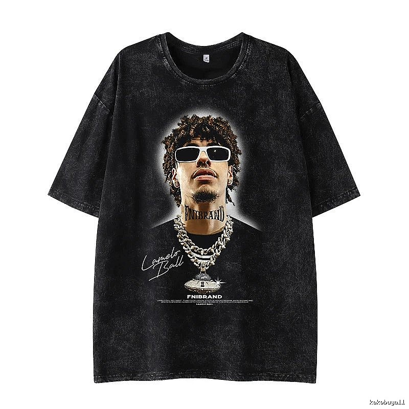 Tupac Daily Portrait graphic T-shirt Black Tupac Collage for City Outfits