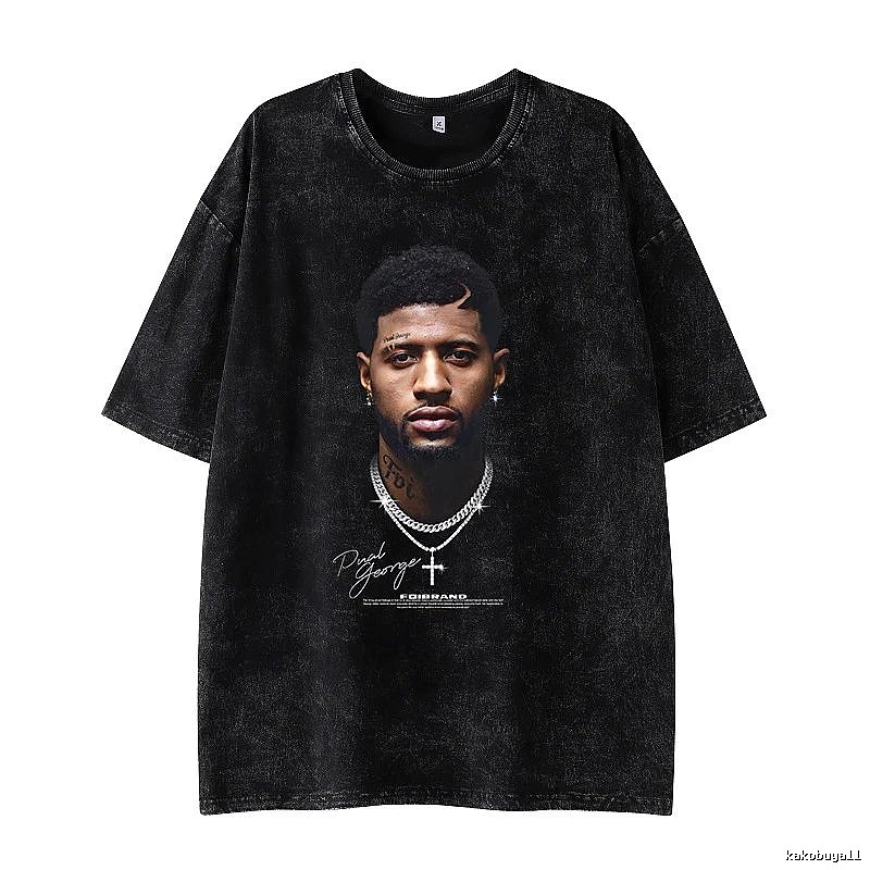 Tupac Logo Detail Portrait graphic T-shirt Black Tupac Collage with Relaxed Feel