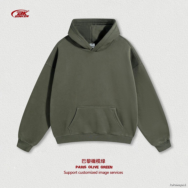 Urban Pullover hoodie Navy Blank Kangaroo with Statement Pattern