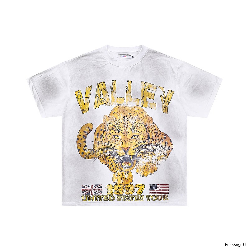 Valley American Vintage Cheetah Print White T-Shirt