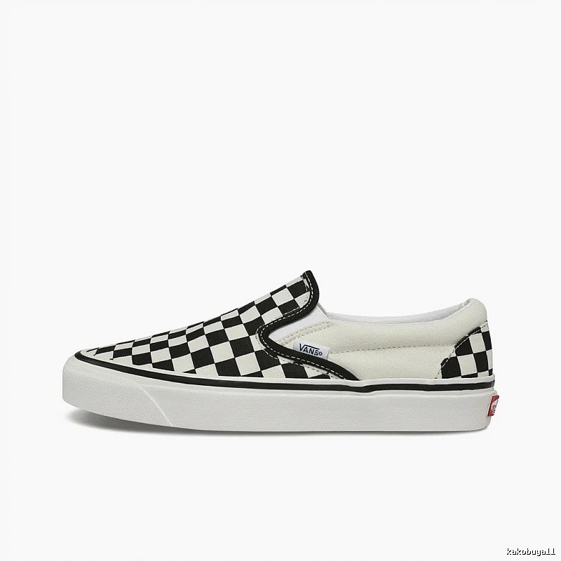 Vans Checkerboard Slip-On Shoes (Black and White Style)