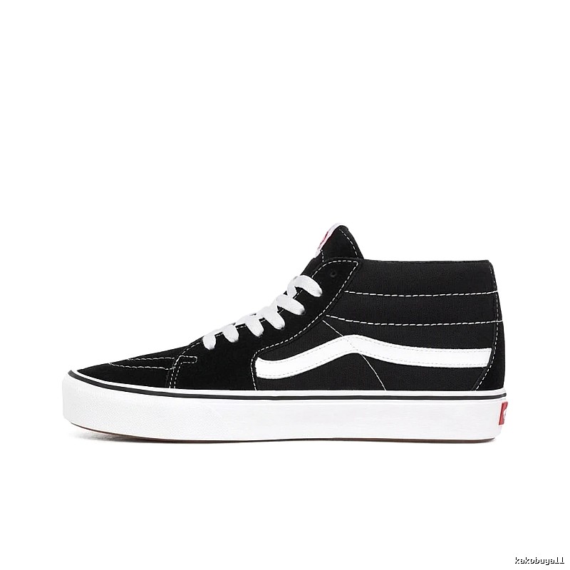 Vans classic black and white high-top shoes