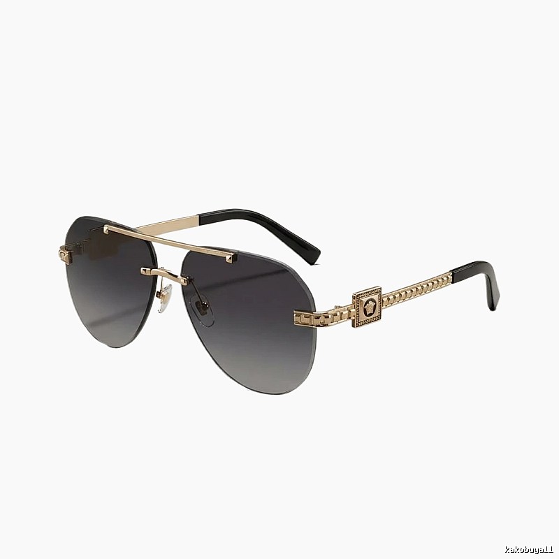 Versace Luxury Metal Black Sunglasses