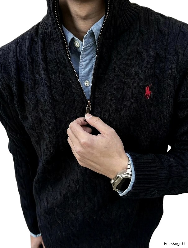 Vintage-style black sweater of Ralph Lauren