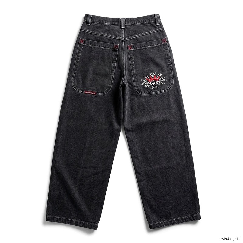 Y2K style retro black jeans